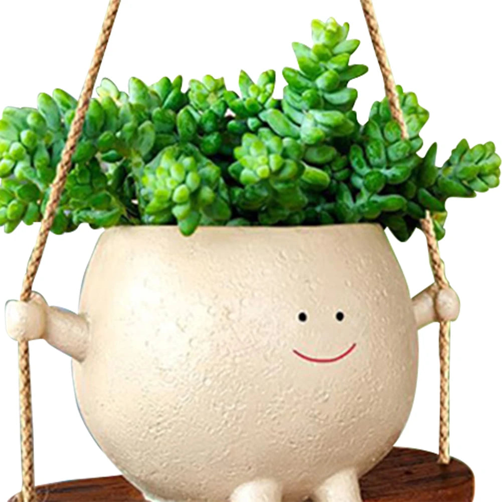 Lovely Swing Face Planter Pot